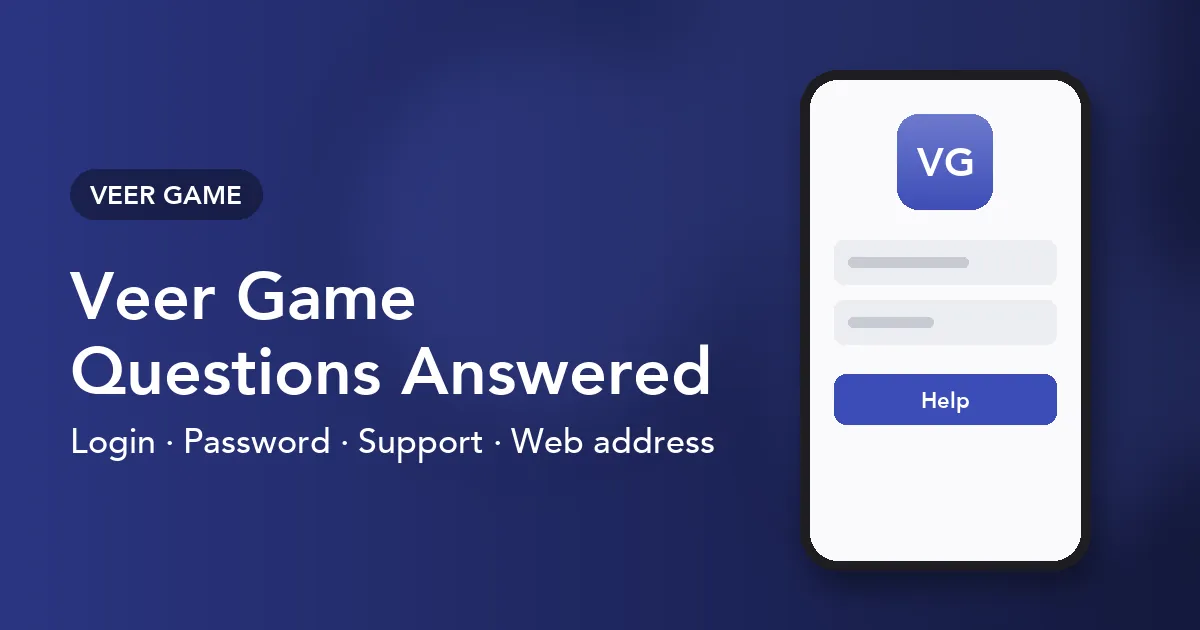 Banner for the Veer Game frequently asked questions page